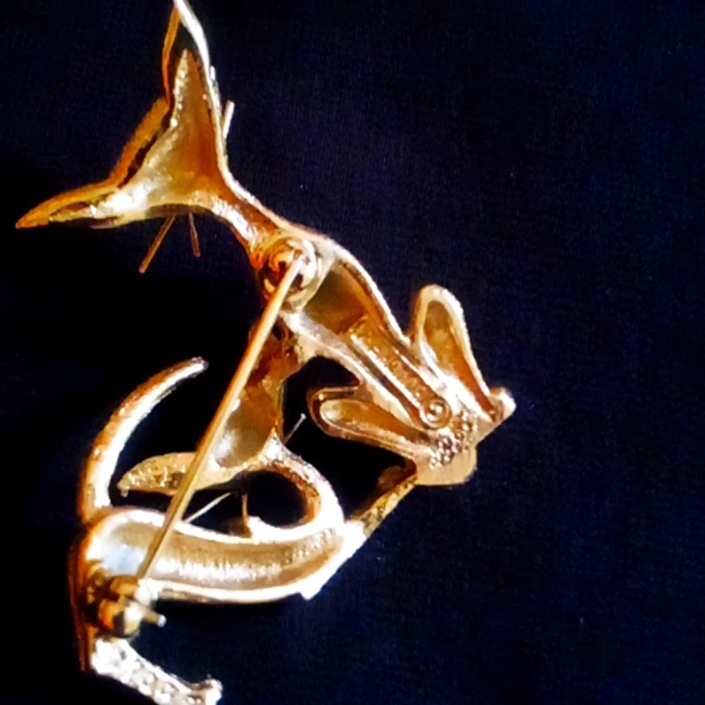Vintage Boucher Siamese Cats Pearl Brooch